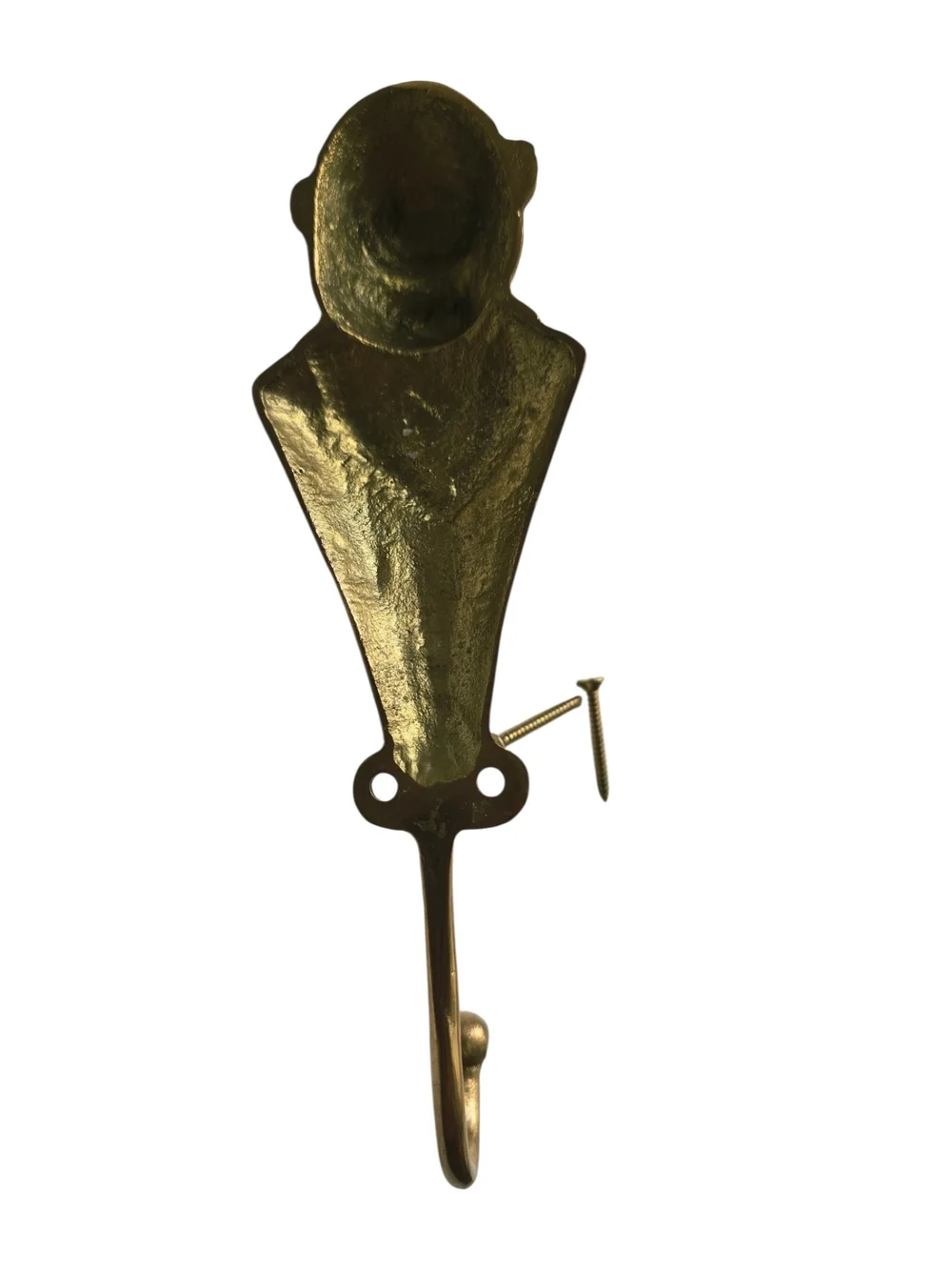 Brass Tone Monkey Wall Hook Gentleman in Suit Gold Eclectic Maximalist Decor